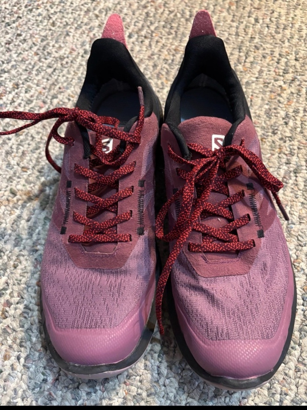Salomon Women's Trail Sneakers in Berry and Maroon